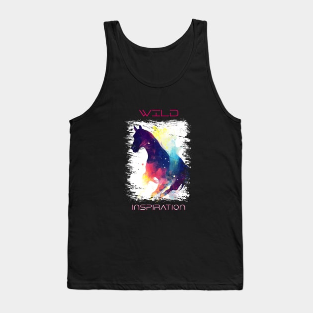 Horse Wild Nature Animal Colors Art Painting Tank Top by Cubebox